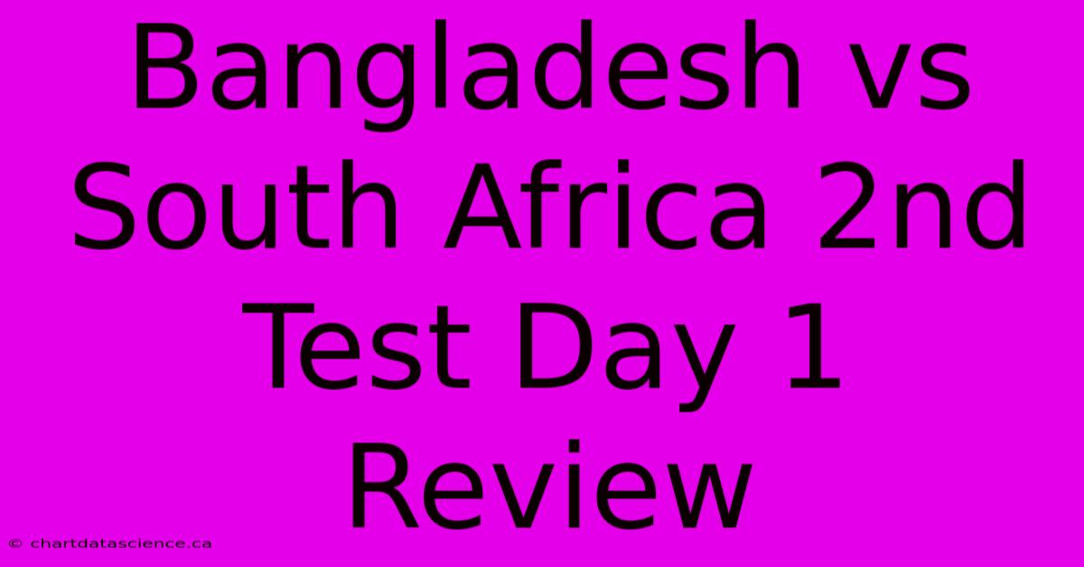 Bangladesh Vs South Africa 2nd Test Day 1 Review