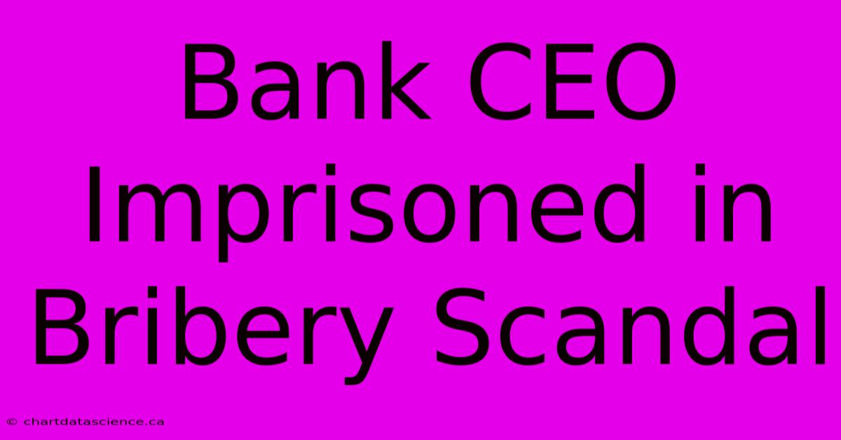 Bank CEO Imprisoned In Bribery Scandal 