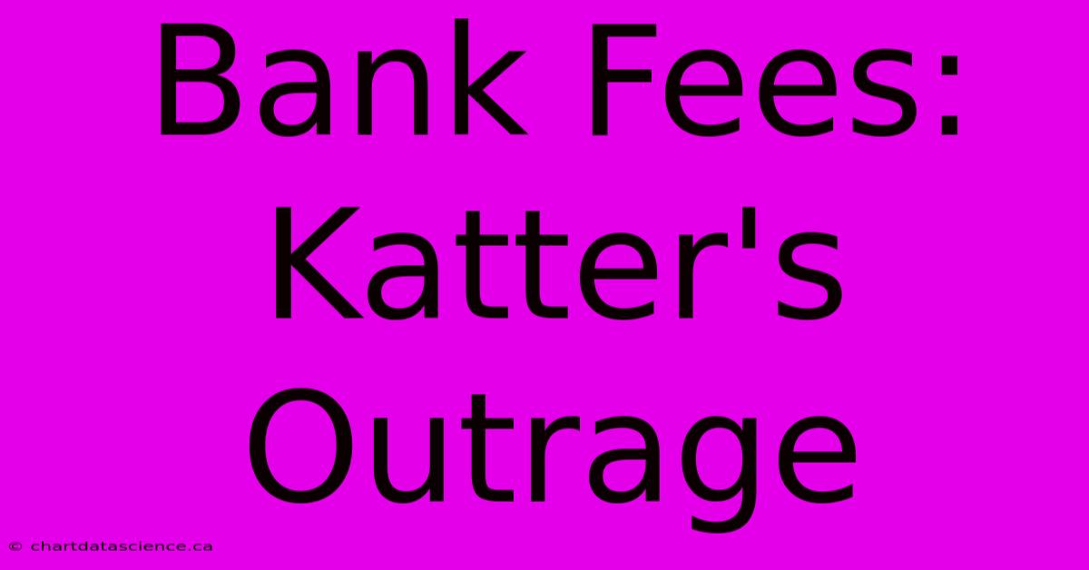 Bank Fees: Katter's Outrage