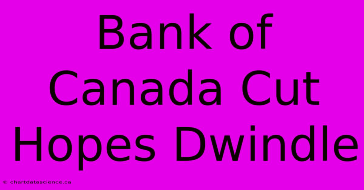 Bank Of Canada Cut Hopes Dwindle