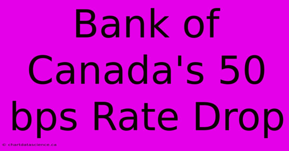 Bank Of Canada's 50 Bps Rate Drop