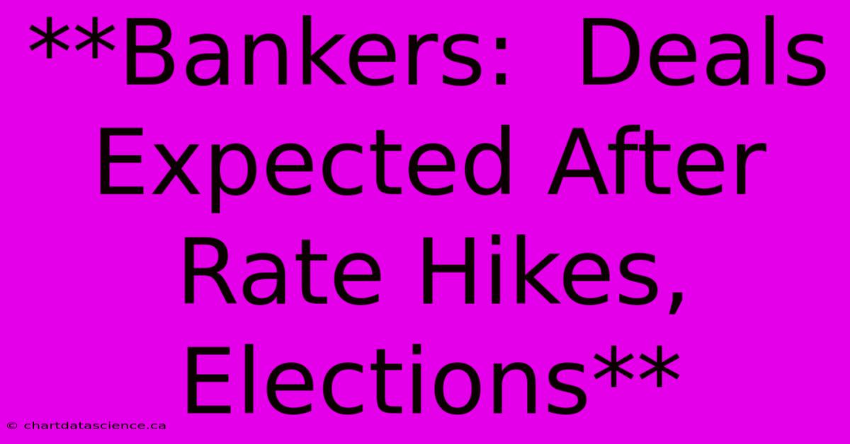 **Bankers:  Deals Expected After Rate Hikes, Elections** 