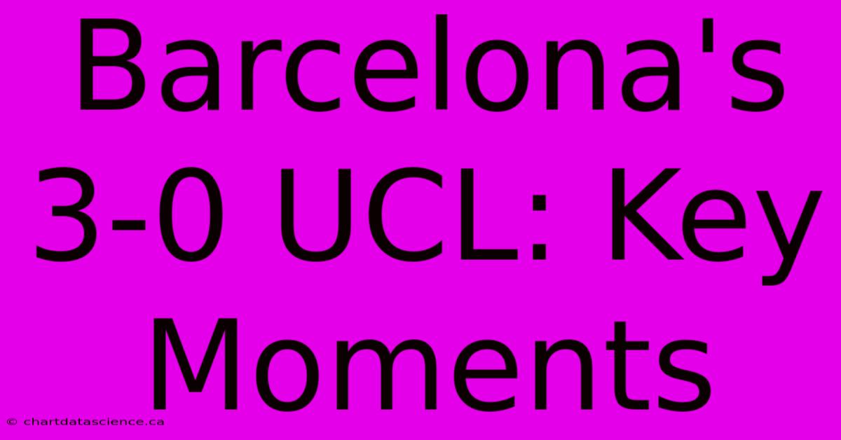 Barcelona's 3-0 UCL: Key Moments