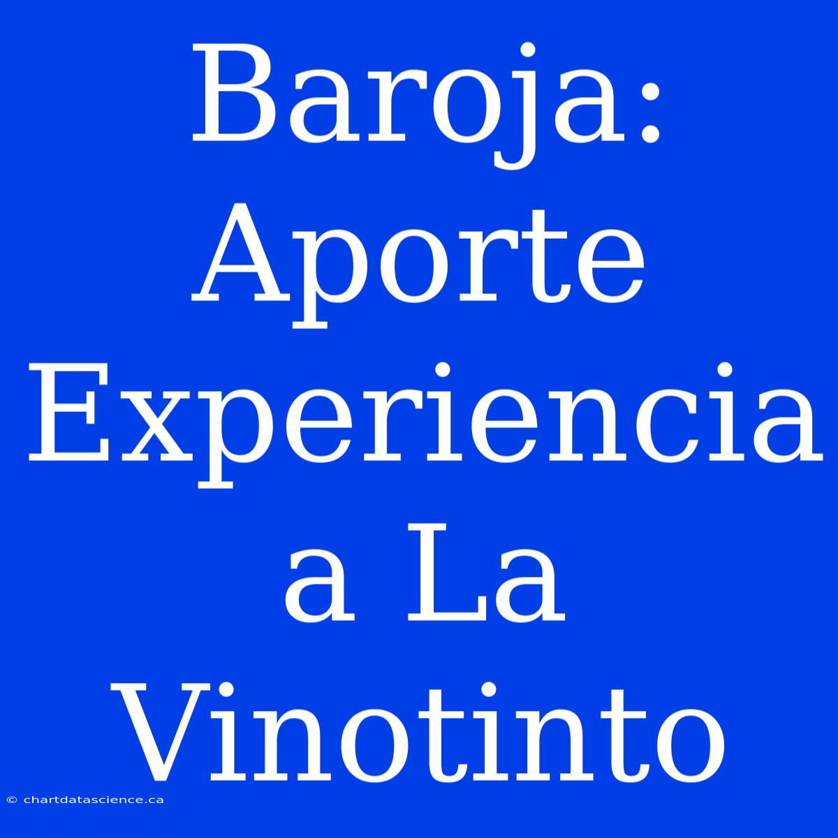 Baroja: Aporte Experiencia A La Vinotinto