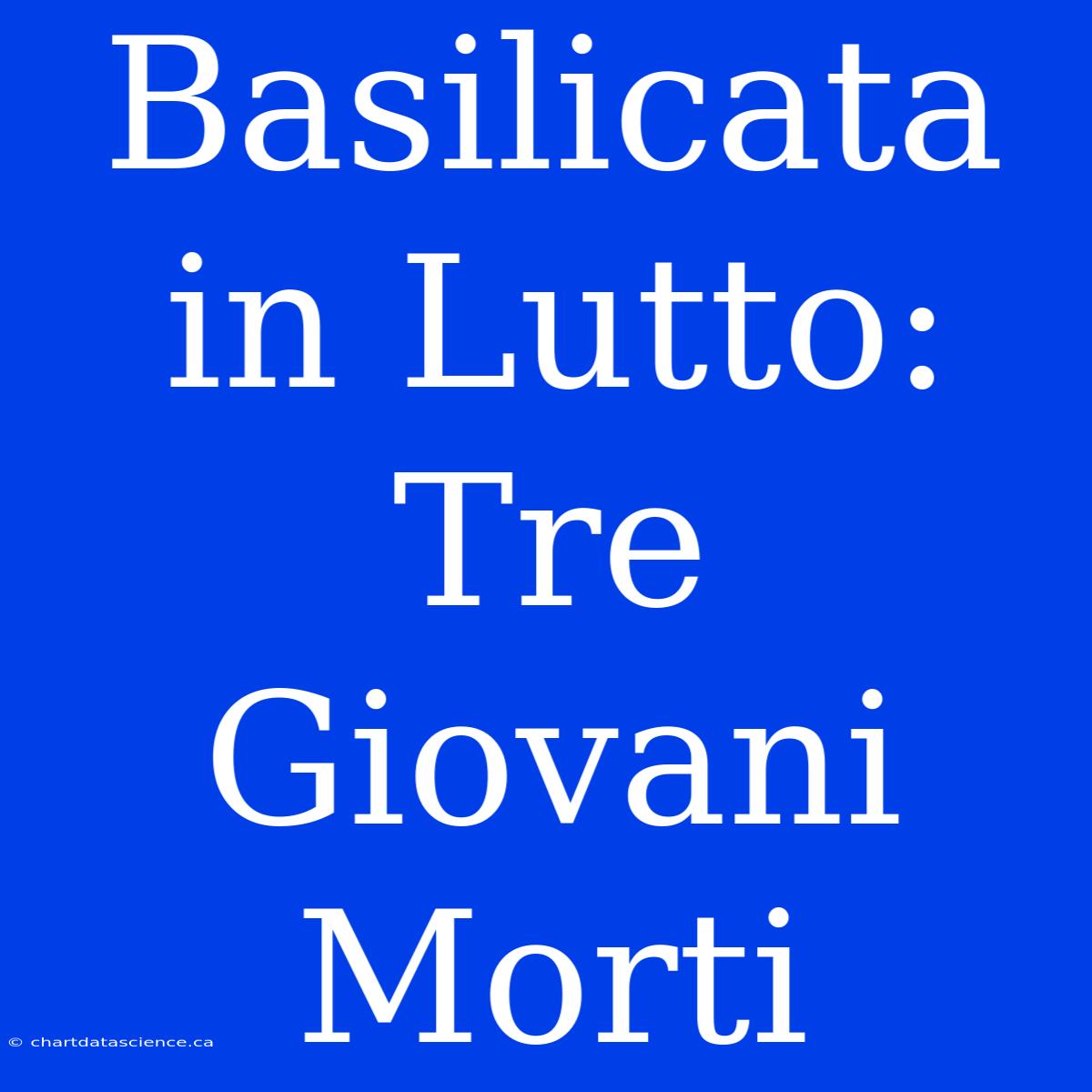 Basilicata In Lutto: Tre Giovani Morti