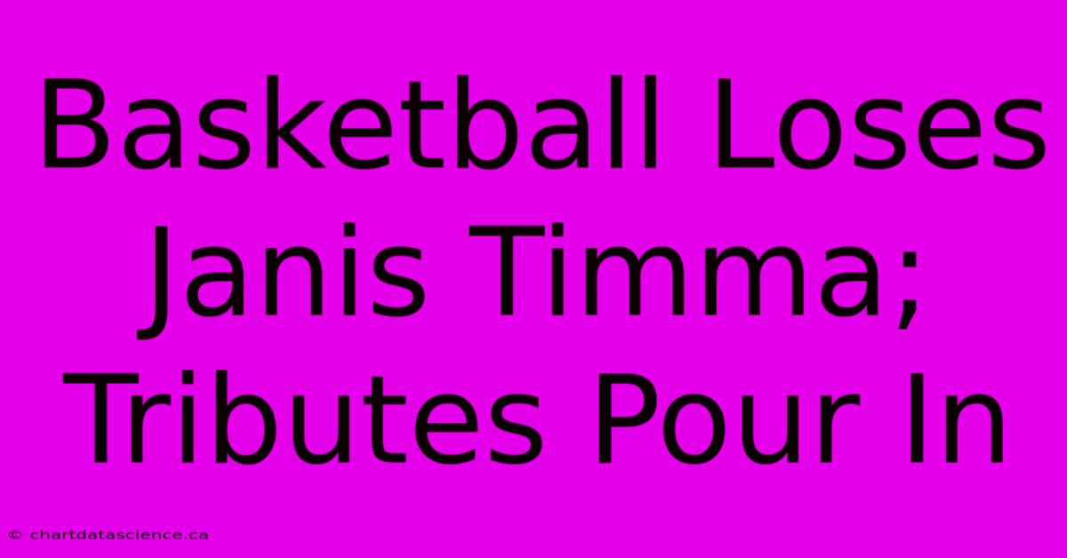 Basketball Loses Janis Timma; Tributes Pour In