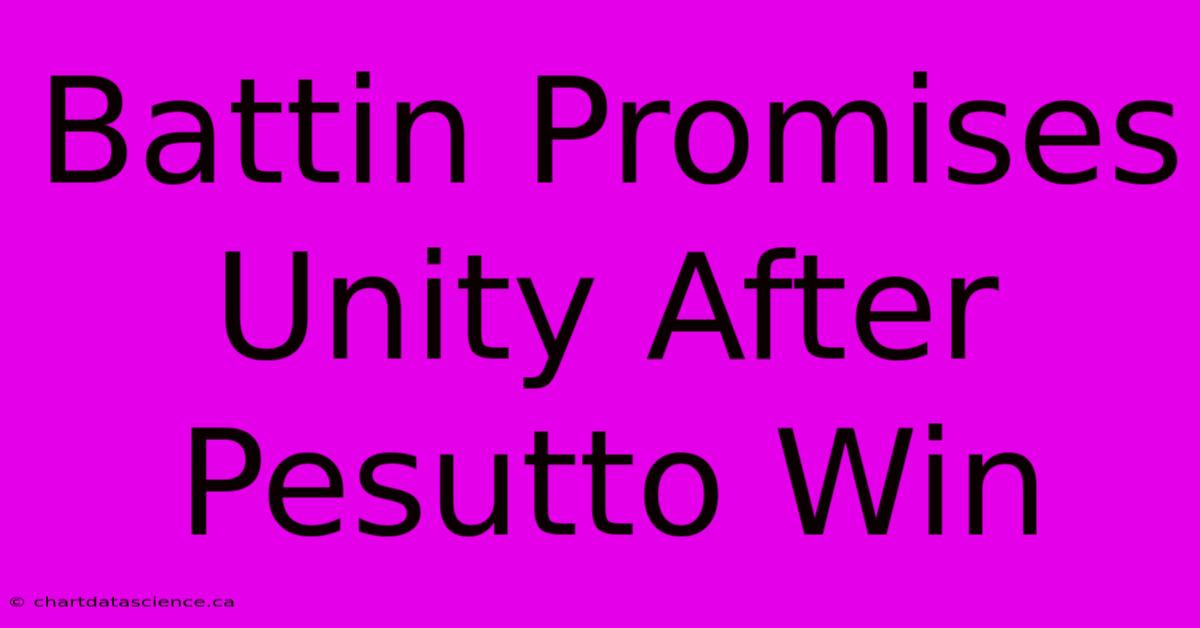 Battin Promises Unity After Pesutto Win