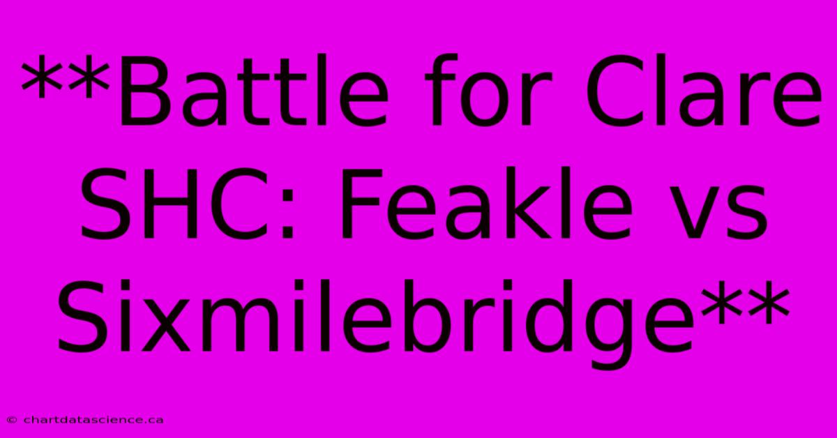 **Battle For Clare SHC: Feakle Vs Sixmilebridge** 