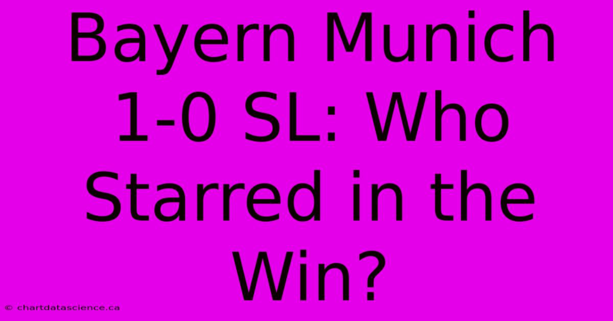 Bayern Munich 1-0 SL: Who Starred In The Win?