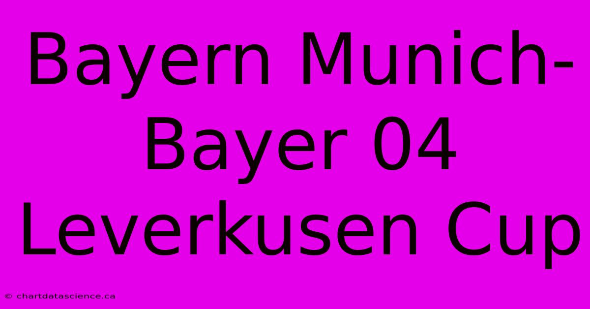 Bayern Munich-Bayer 04 Leverkusen Cup