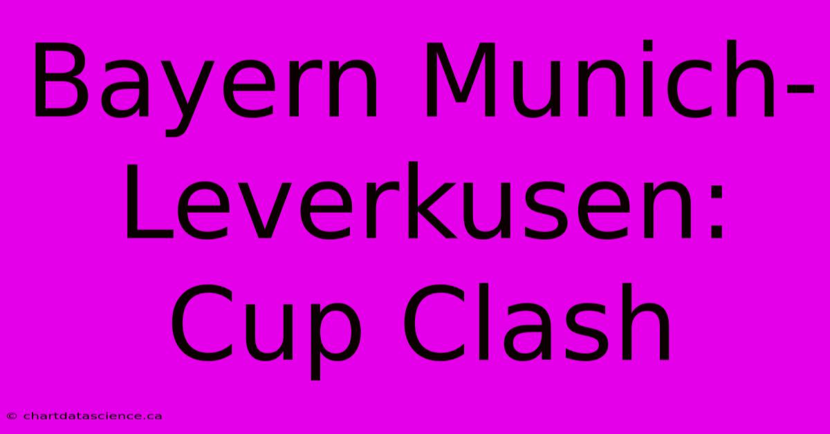 Bayern Munich-Leverkusen: Cup Clash