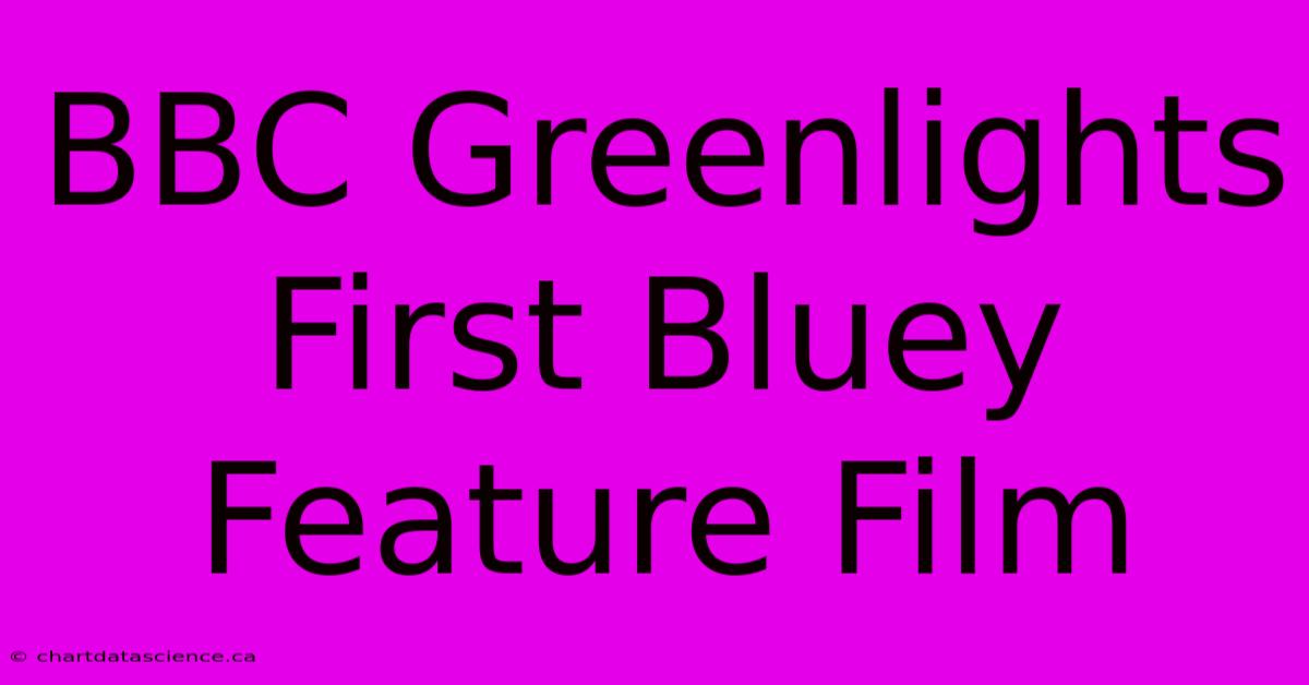 BBC Greenlights First Bluey Feature Film