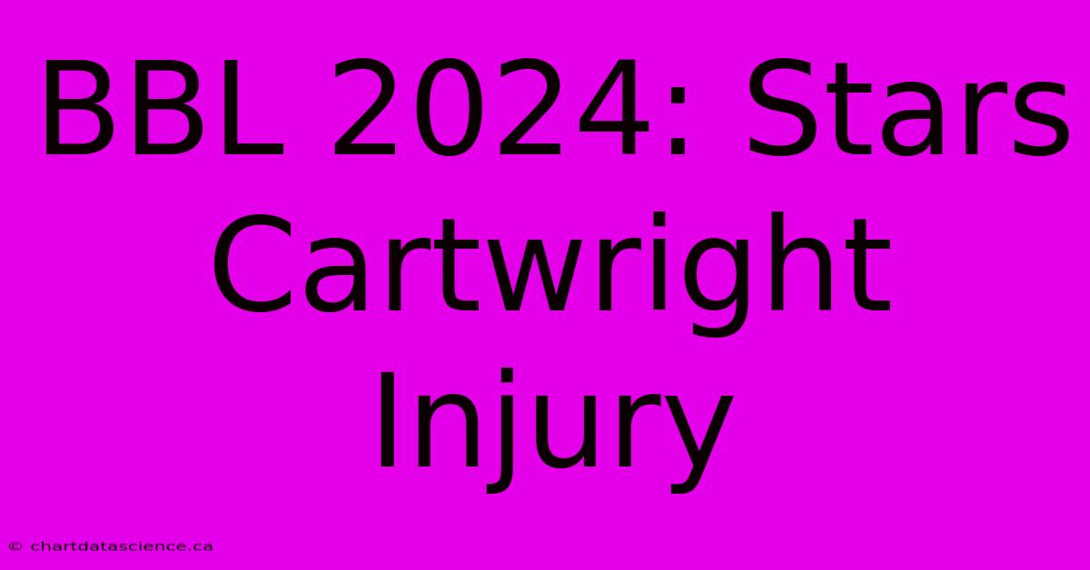 BBL 2024: Stars Cartwright Injury