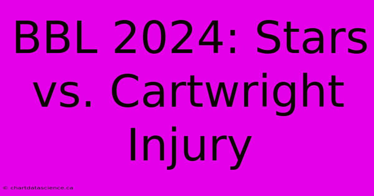 BBL 2024: Stars Vs. Cartwright Injury