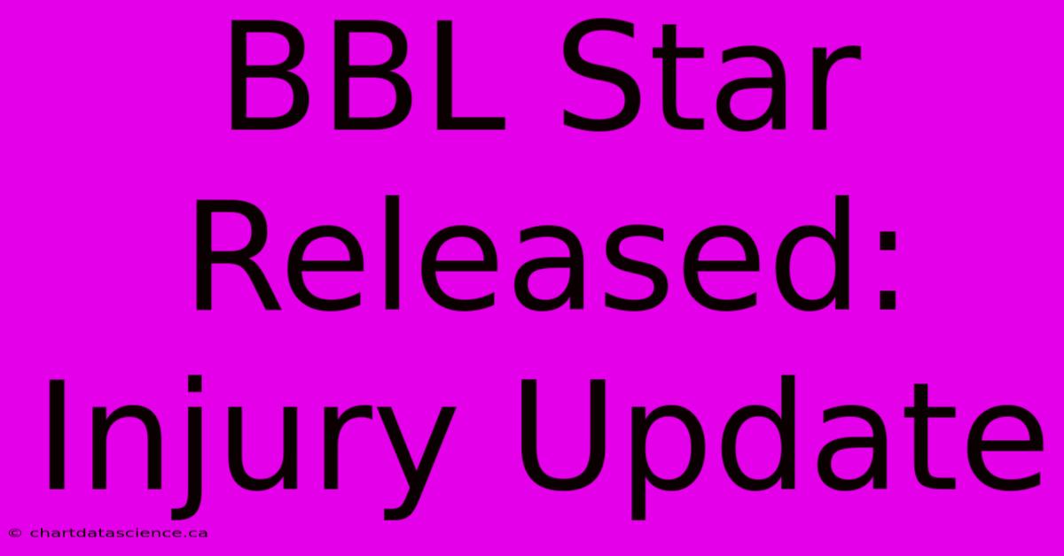 BBL Star Released: Injury Update