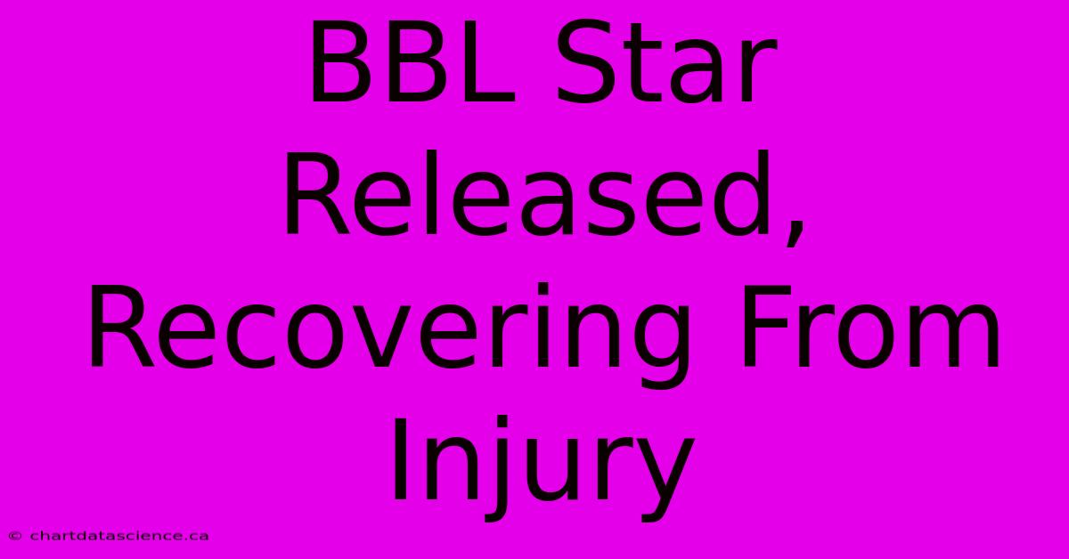 BBL Star Released, Recovering From Injury