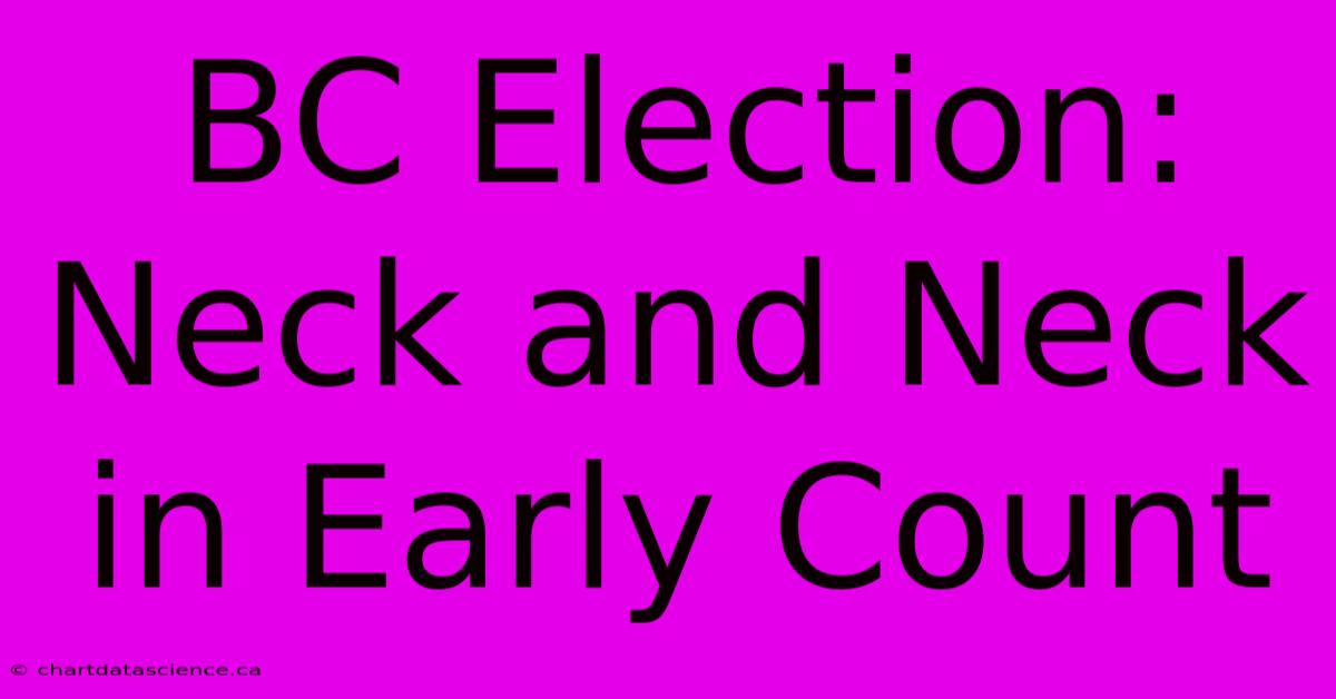 BC Election: Neck And Neck In Early Count 