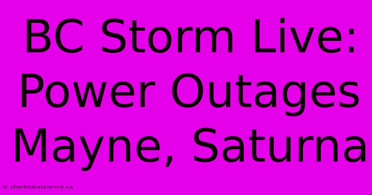 BC Storm Live: Power Outages Mayne, Saturna