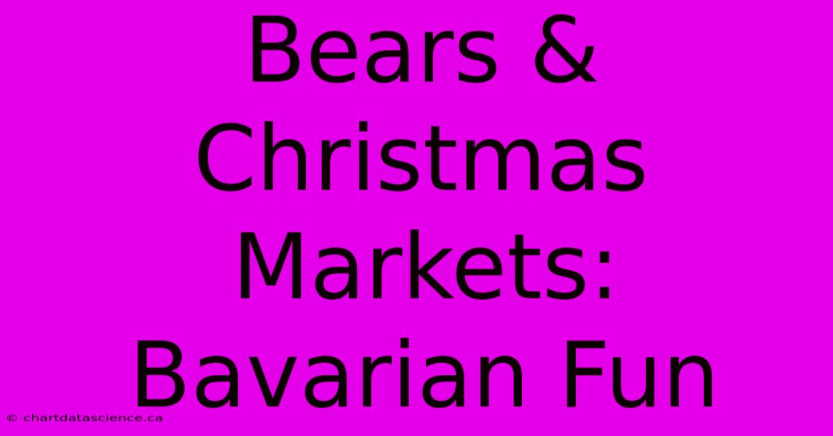 Bears & Christmas Markets: Bavarian Fun