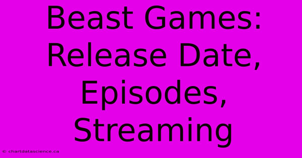 Beast Games: Release Date, Episodes, Streaming