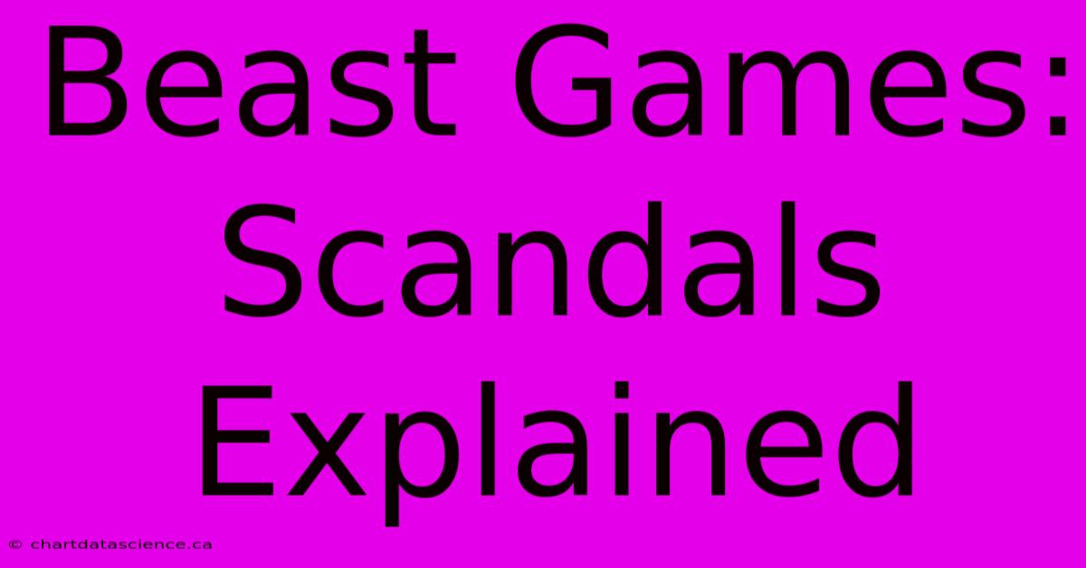 Beast Games: Scandals Explained