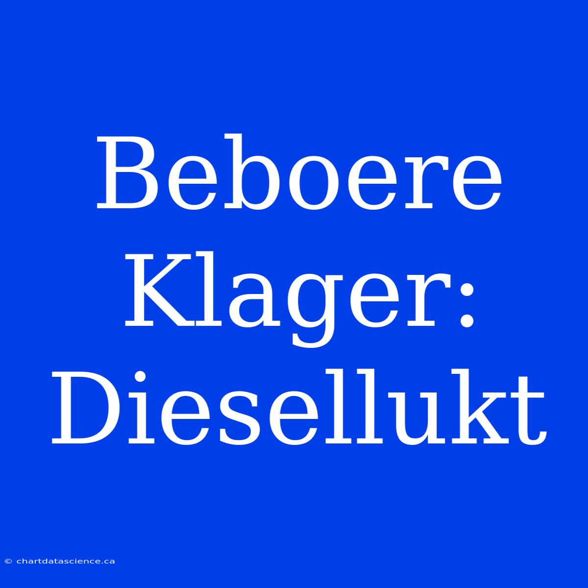 Beboere Klager: Diesellukt