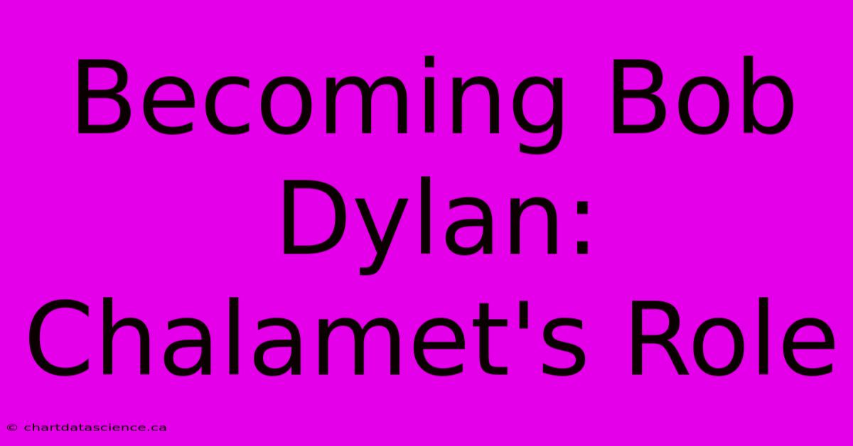 Becoming Bob Dylan: Chalamet's Role