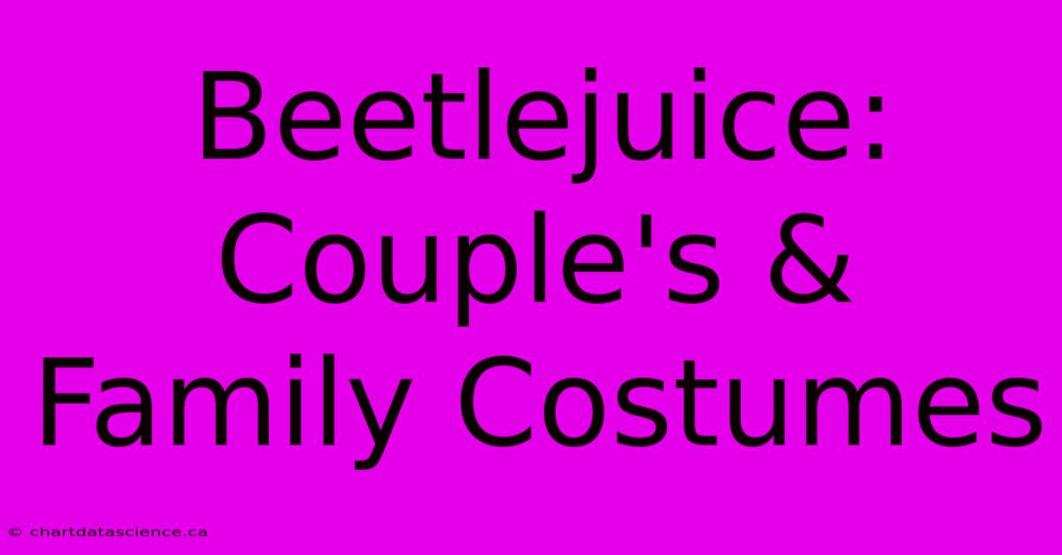 Beetlejuice: Couple's & Family Costumes