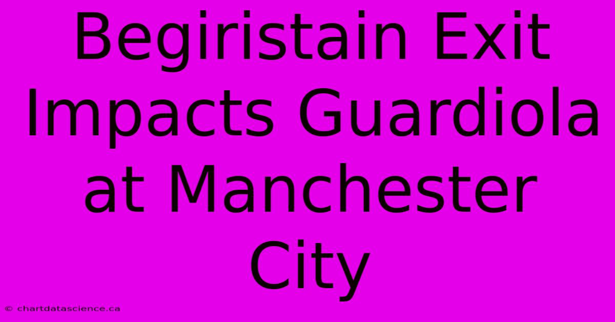 Begiristain Exit Impacts Guardiola At Manchester City 