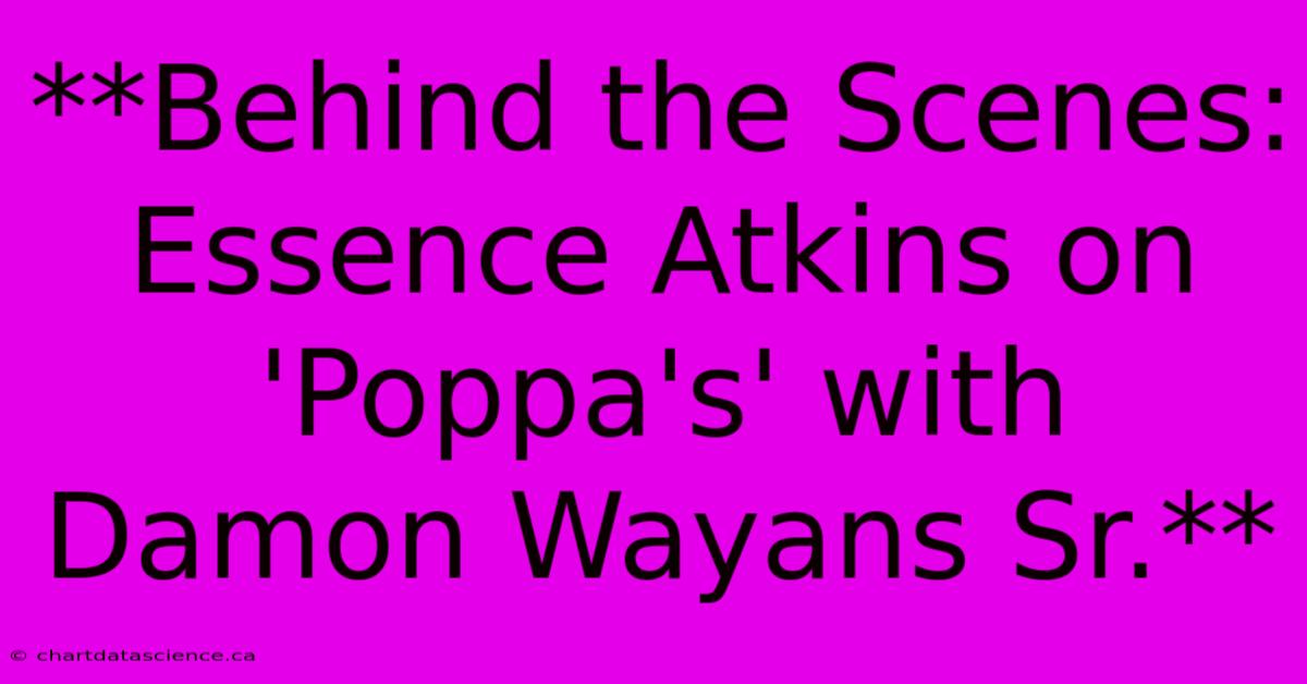 **Behind The Scenes: Essence Atkins On 'Poppa's' With Damon Wayans Sr.**