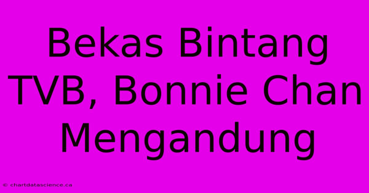 Bekas Bintang TVB, Bonnie Chan Mengandung