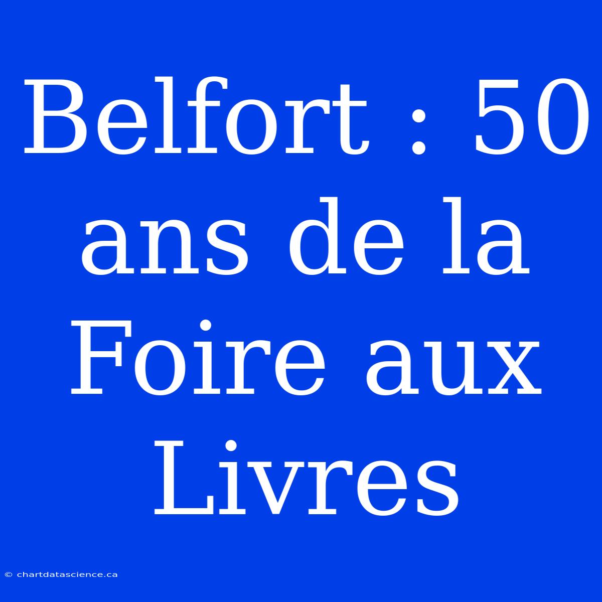 Belfort : 50 Ans De La Foire Aux Livres