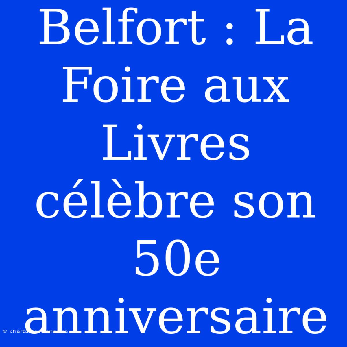 Belfort : La Foire Aux Livres Célèbre Son 50e Anniversaire