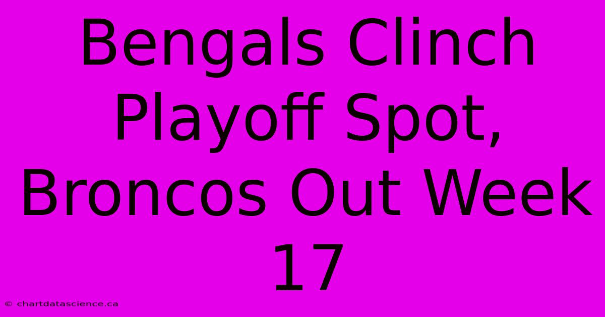 Bengals Clinch Playoff Spot, Broncos Out Week 17