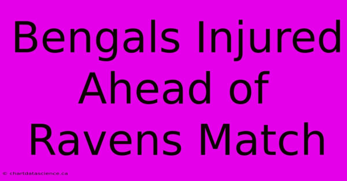 Bengals Injured Ahead Of Ravens Match