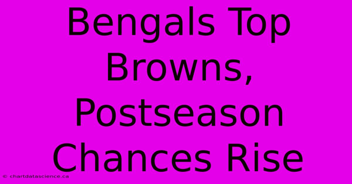 Bengals Top Browns, Postseason Chances Rise