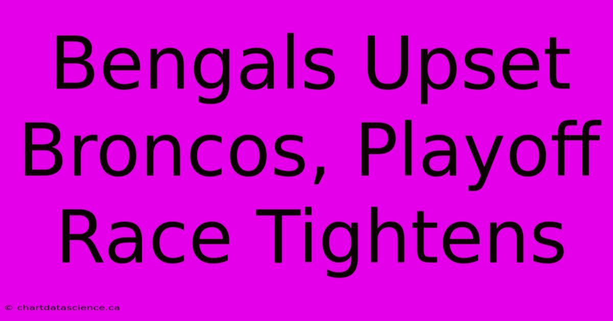 Bengals Upset Broncos, Playoff Race Tightens