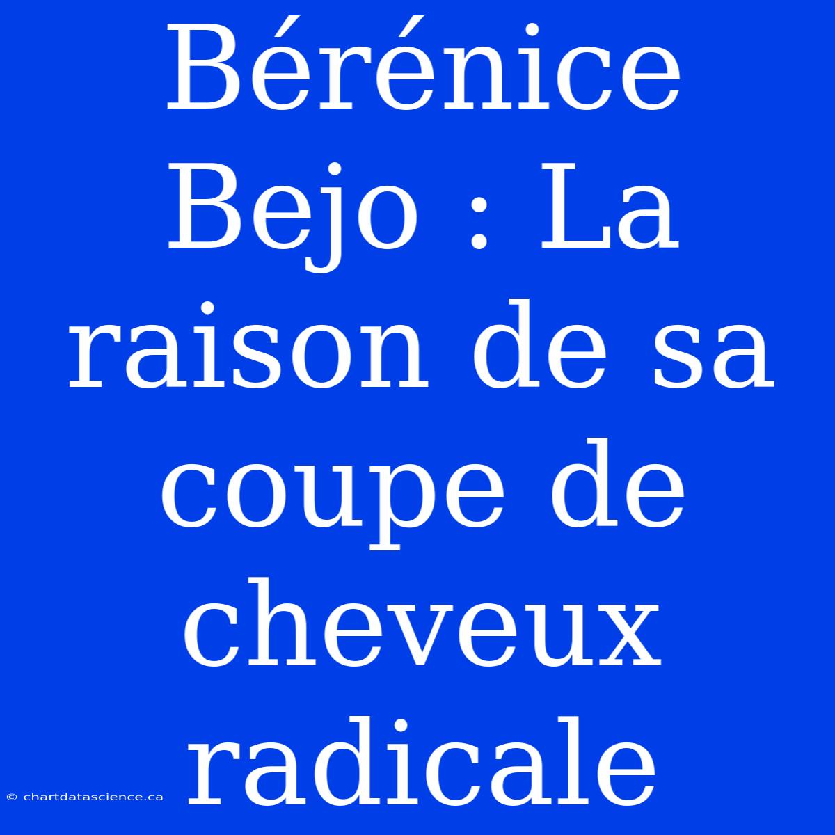 Bérénice Bejo : La Raison De Sa Coupe De Cheveux Radicale