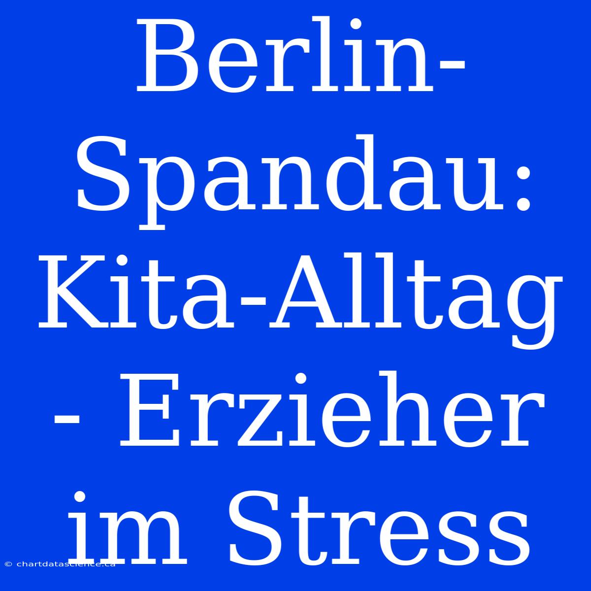 Berlin-Spandau: Kita-Alltag - Erzieher Im Stress