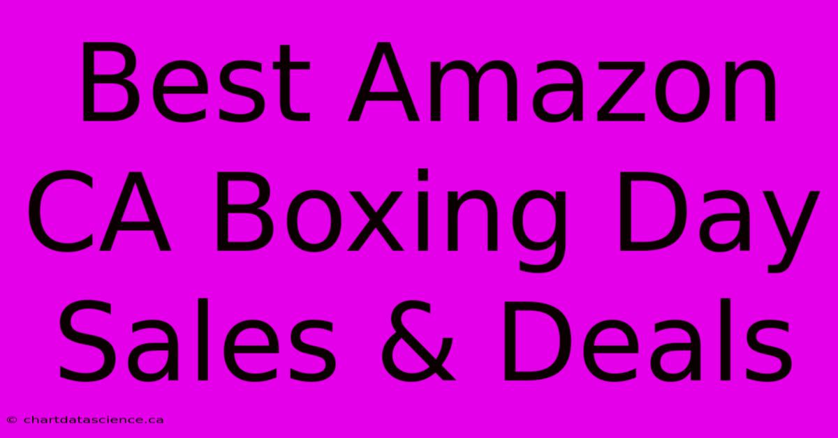 Best Amazon CA Boxing Day Sales & Deals