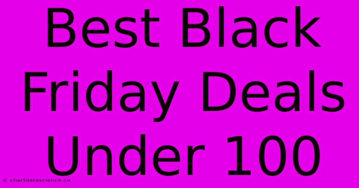 Best Black Friday Deals Under 100