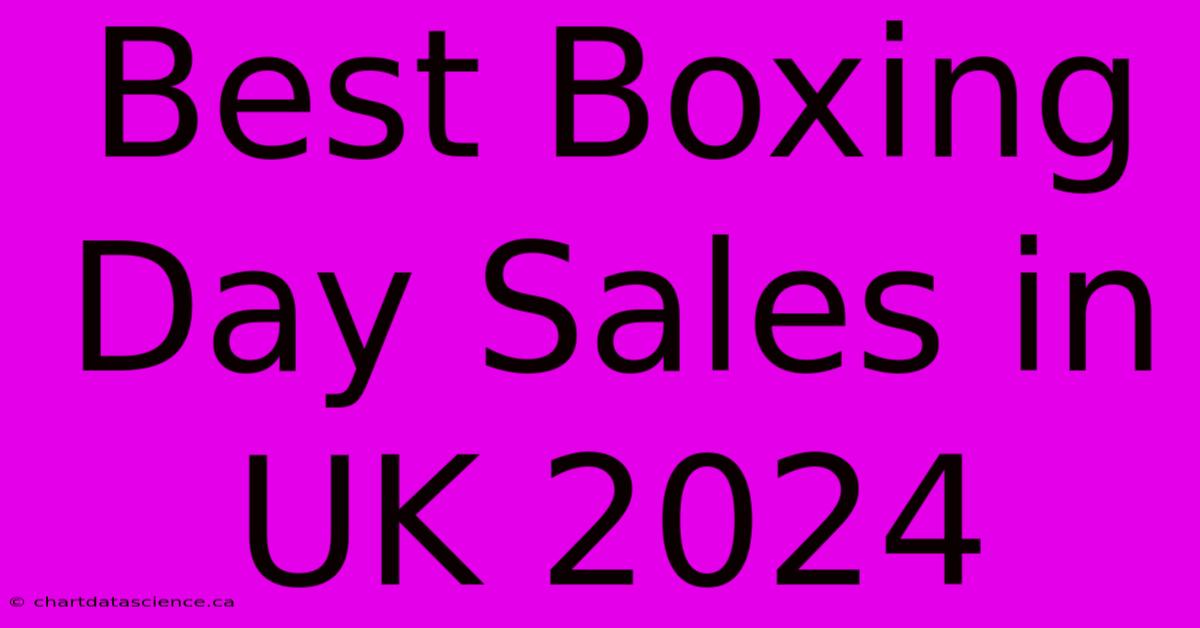 Best Boxing Day Sales In UK 2024