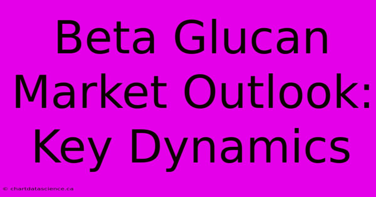 Beta Glucan Market Outlook: Key Dynamics