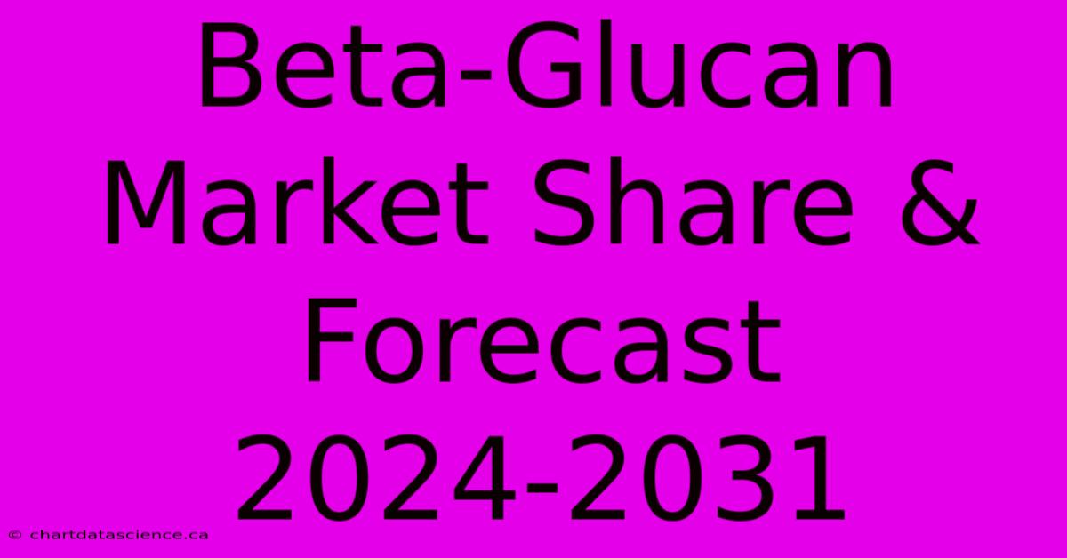 Beta-Glucan Market Share & Forecast 2024-2031 