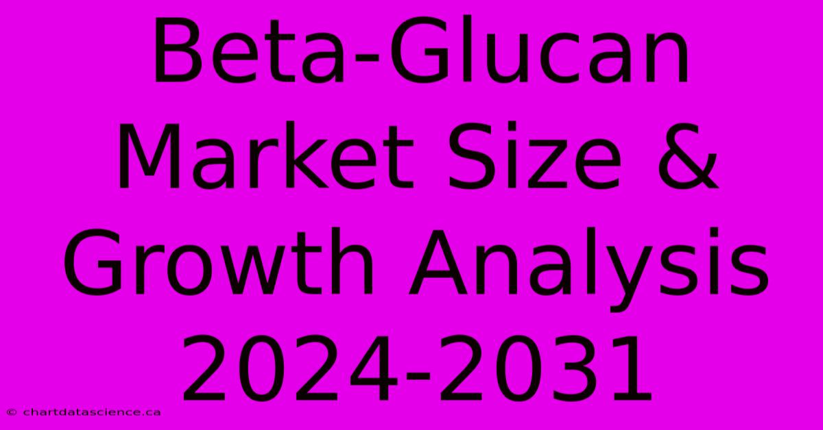 Beta-Glucan Market Size & Growth Analysis 2024-2031