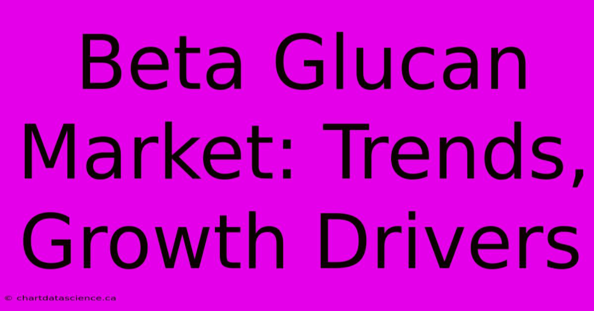 Beta Glucan Market: Trends, Growth Drivers