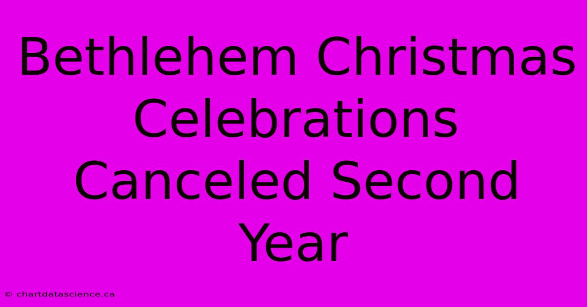 Bethlehem Christmas Celebrations Canceled Second Year