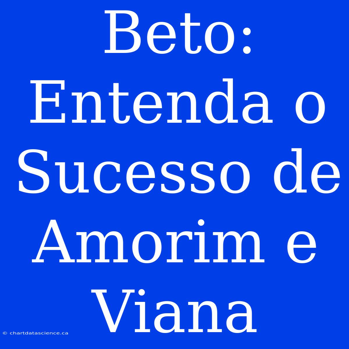 Beto: Entenda O Sucesso De Amorim E Viana