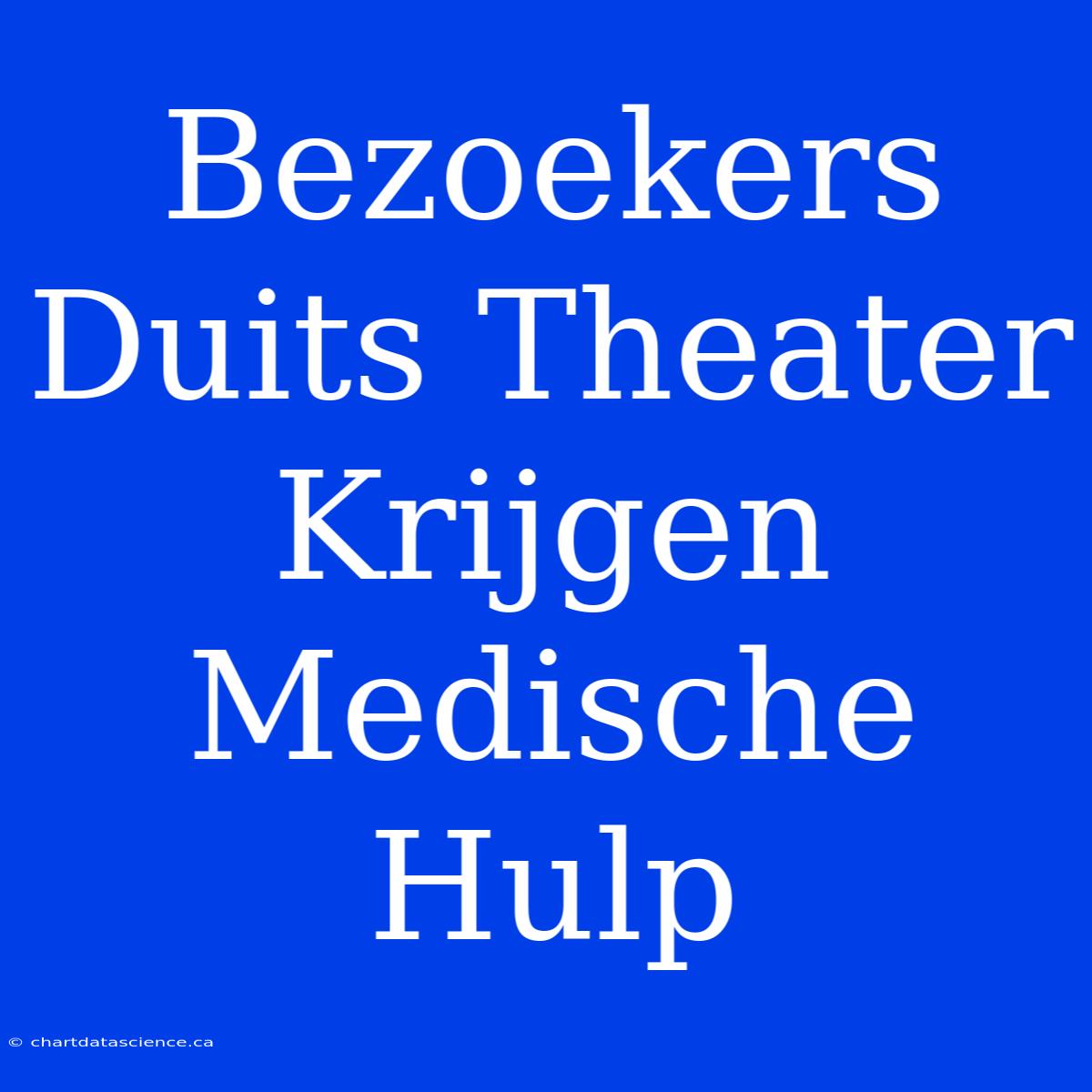 Bezoekers Duits Theater Krijgen Medische Hulp