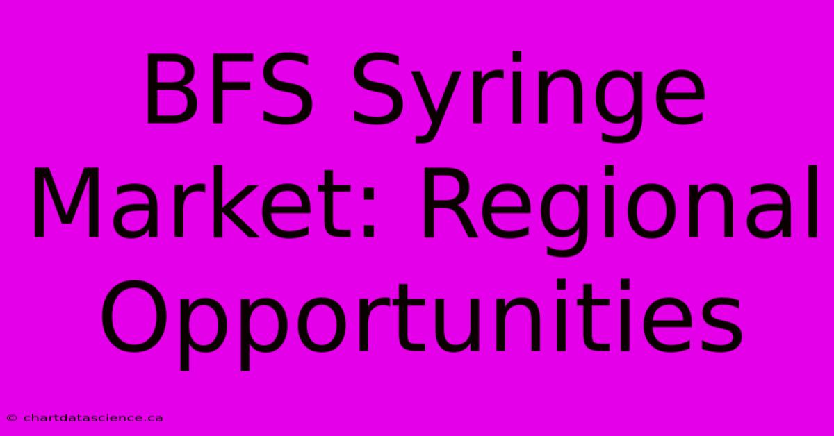 BFS Syringe Market: Regional Opportunities